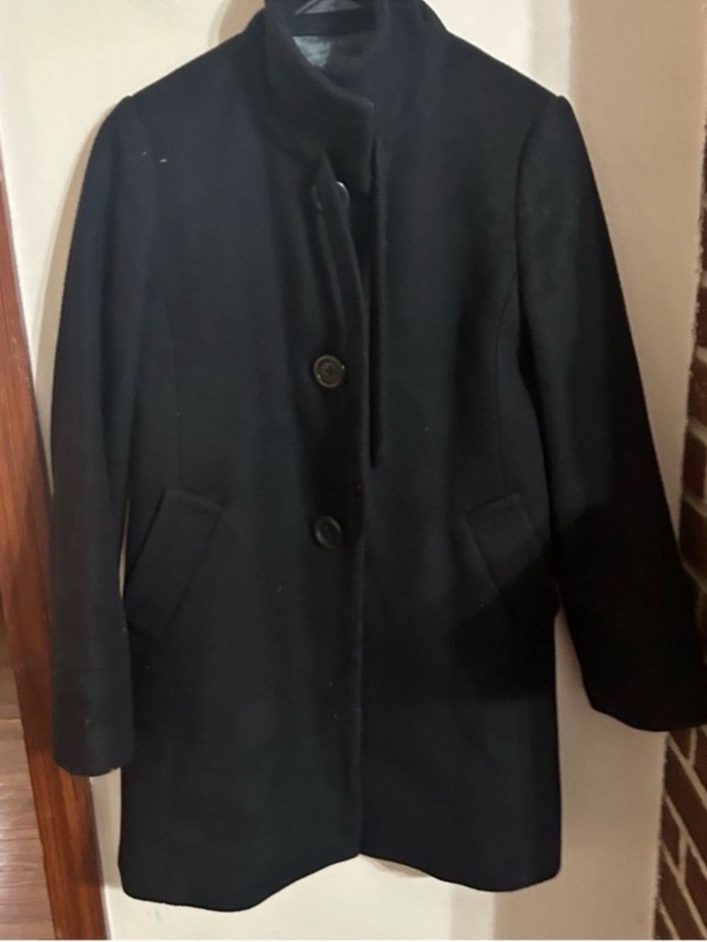 J. Crew size 6p Cashmere and Wool Elegant Black Women's Coat
